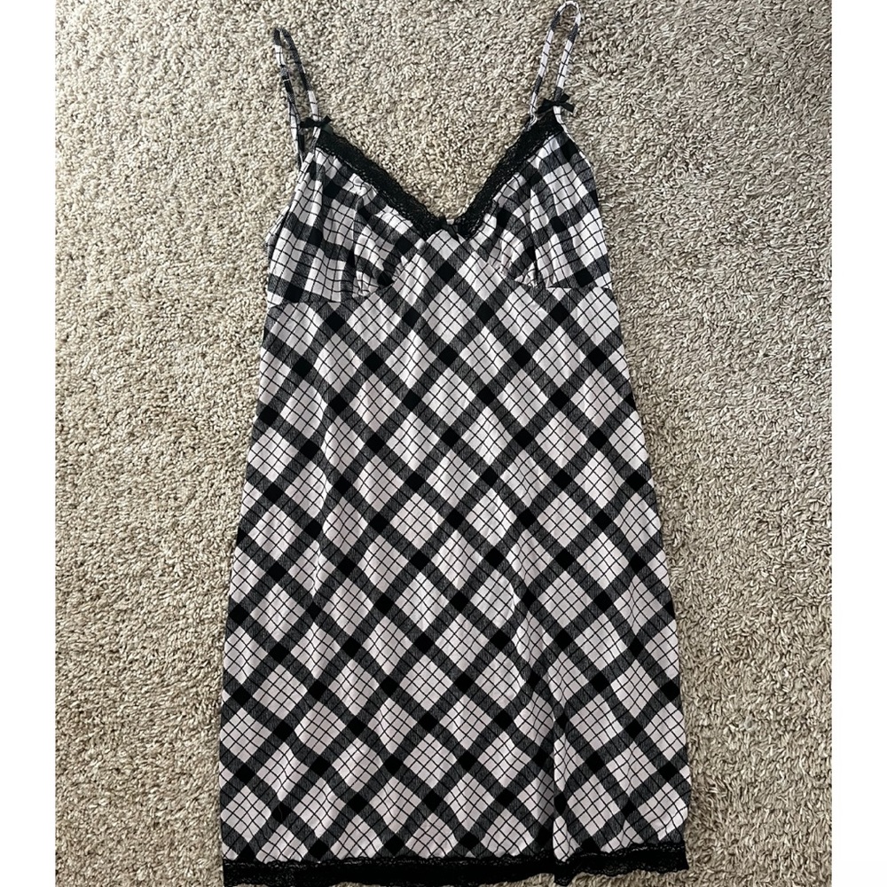 Plaid slip dress